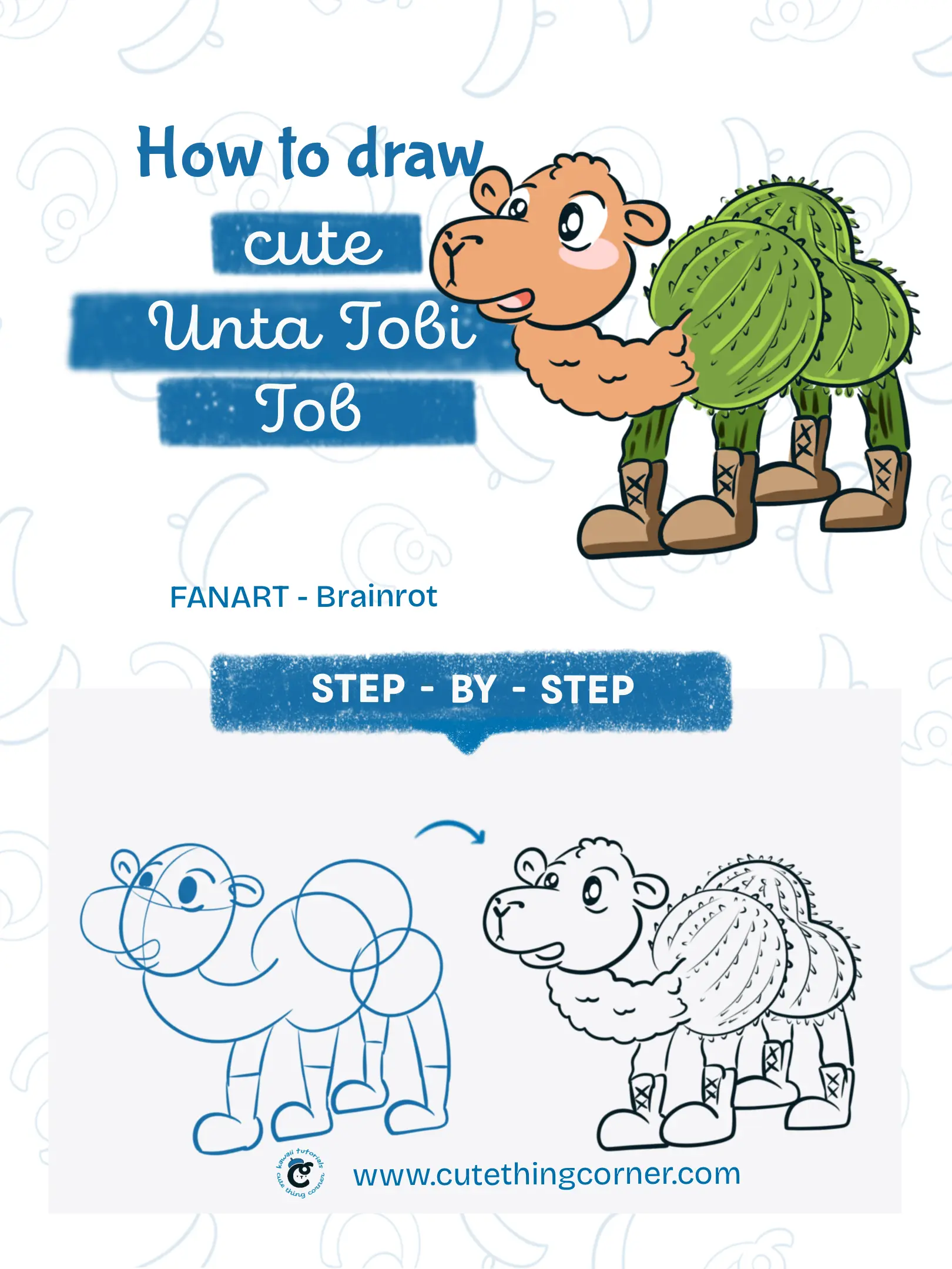 How to draw Unta Tobi Tob (Step-by-step)