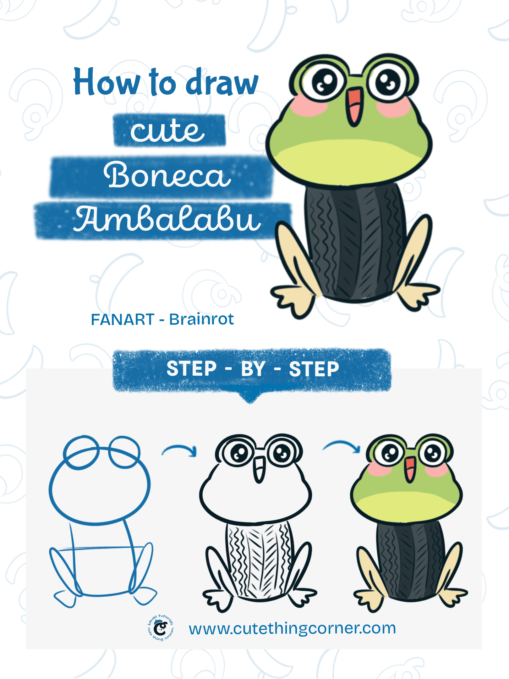 How to draw cute Boneca Ambalabu