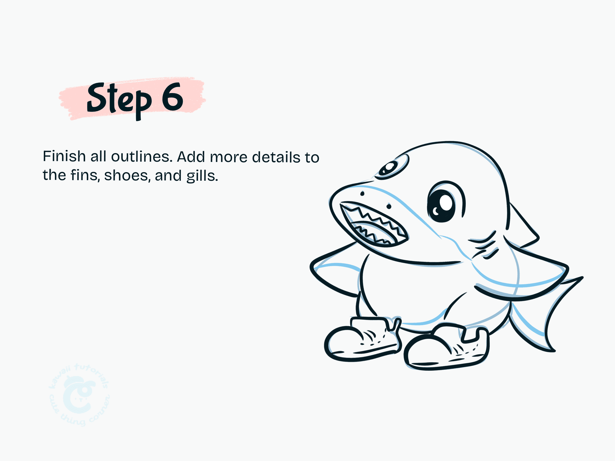 Step 6 Finish all outlines