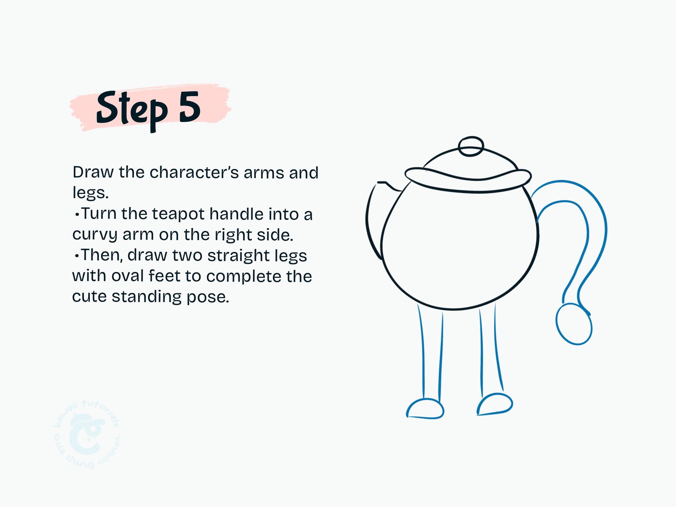 Draw the character's arms and legs