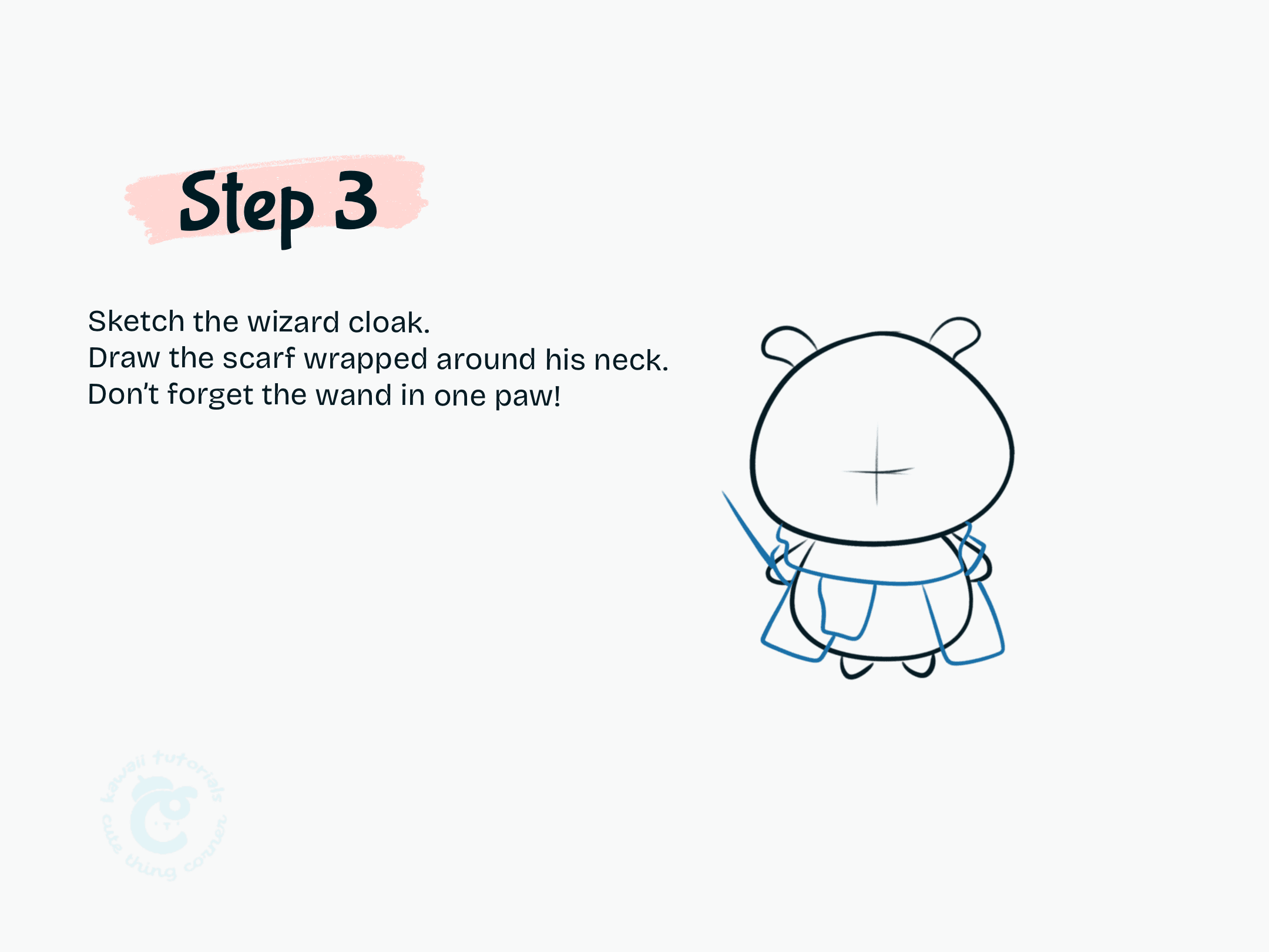 Step 3 Sketch the wizard cloak