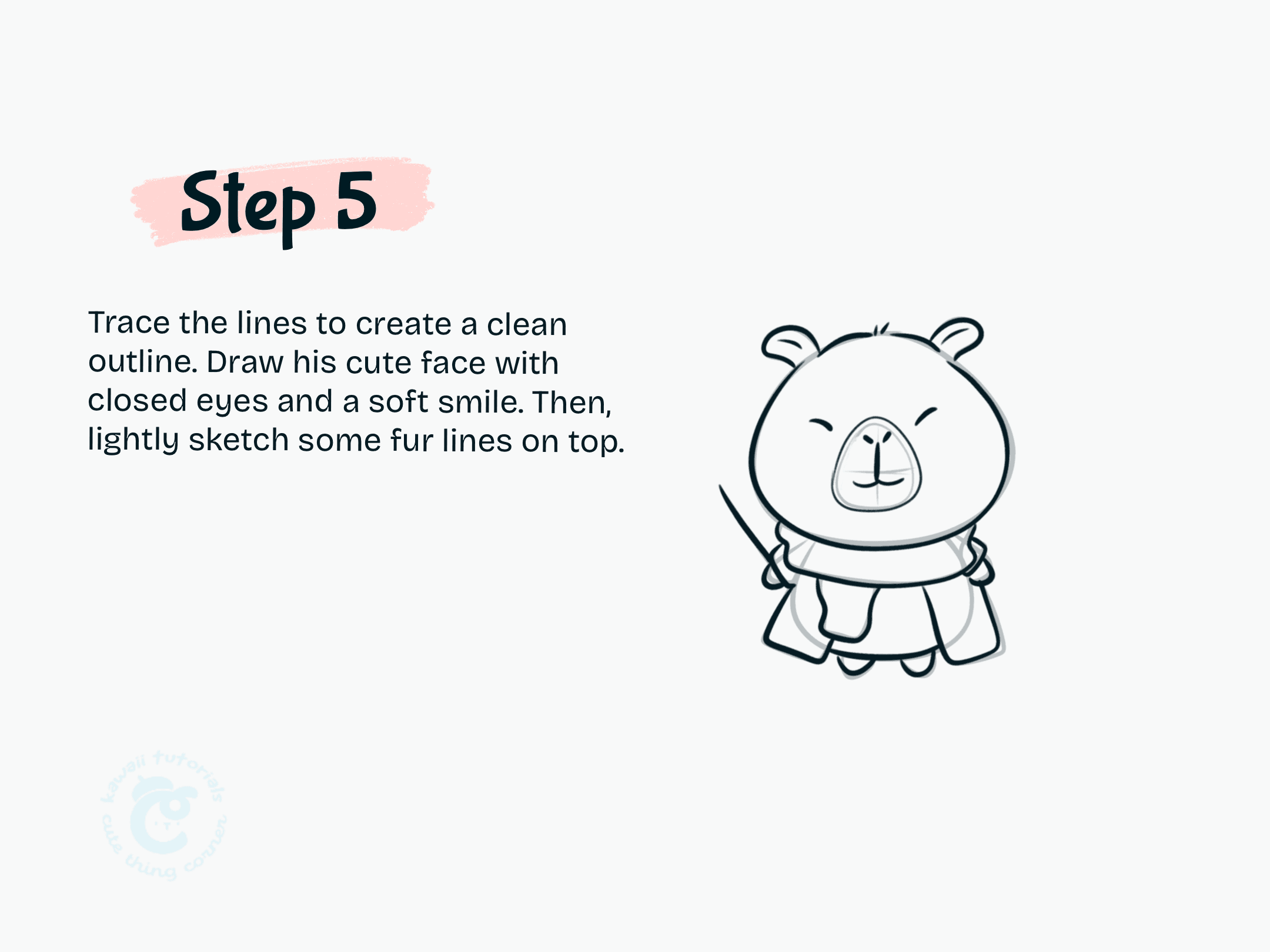 Step 5 Trace the lines to create a clean outline