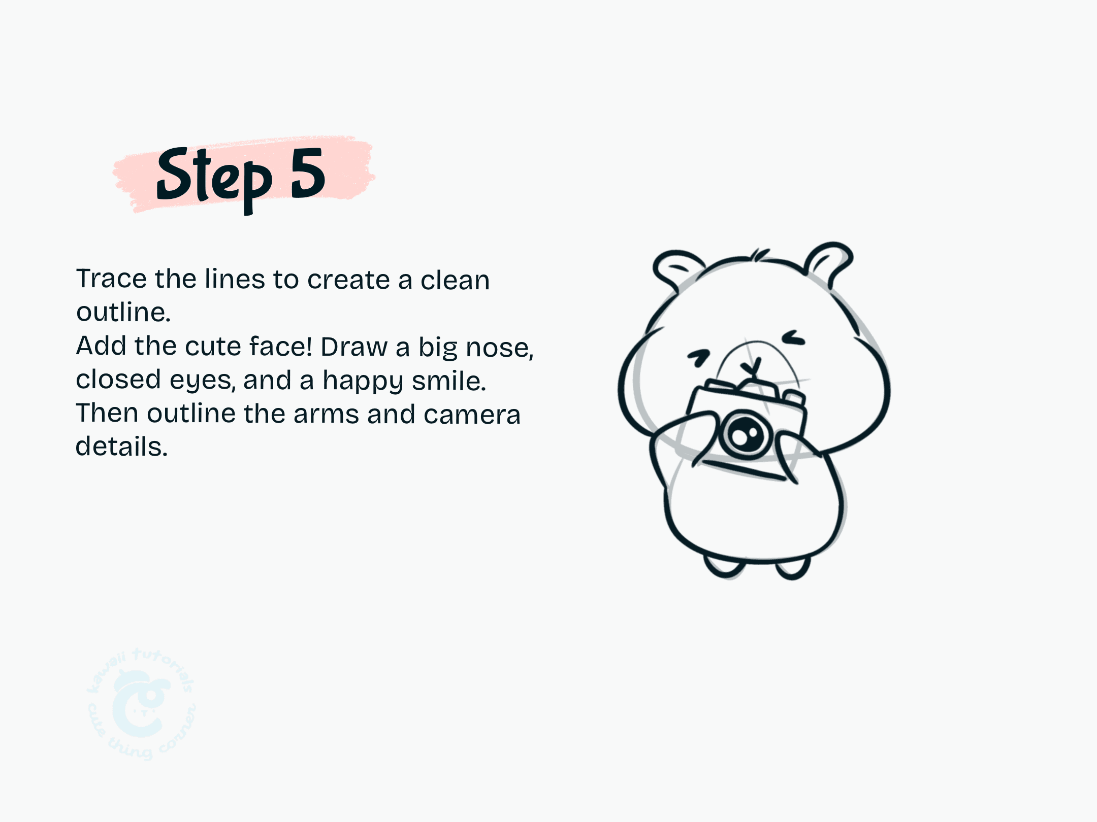 Step 5 Trace the lines to create a clean outline
