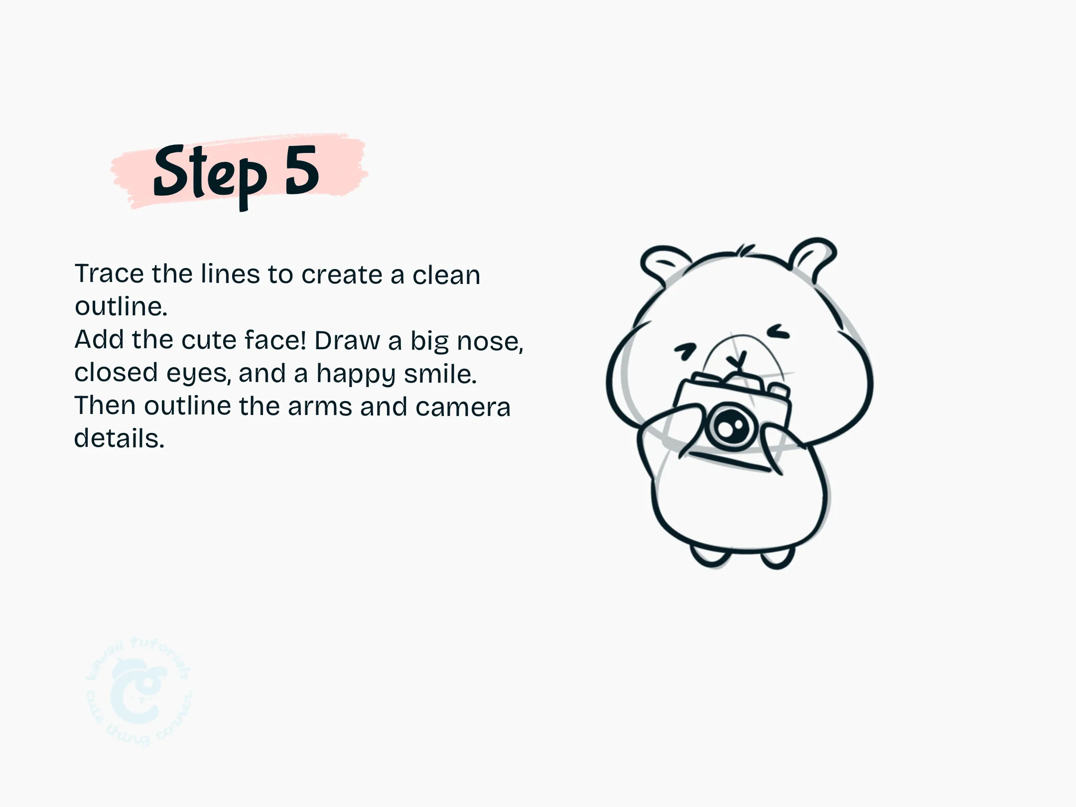 Trace the lines to create a clean outline