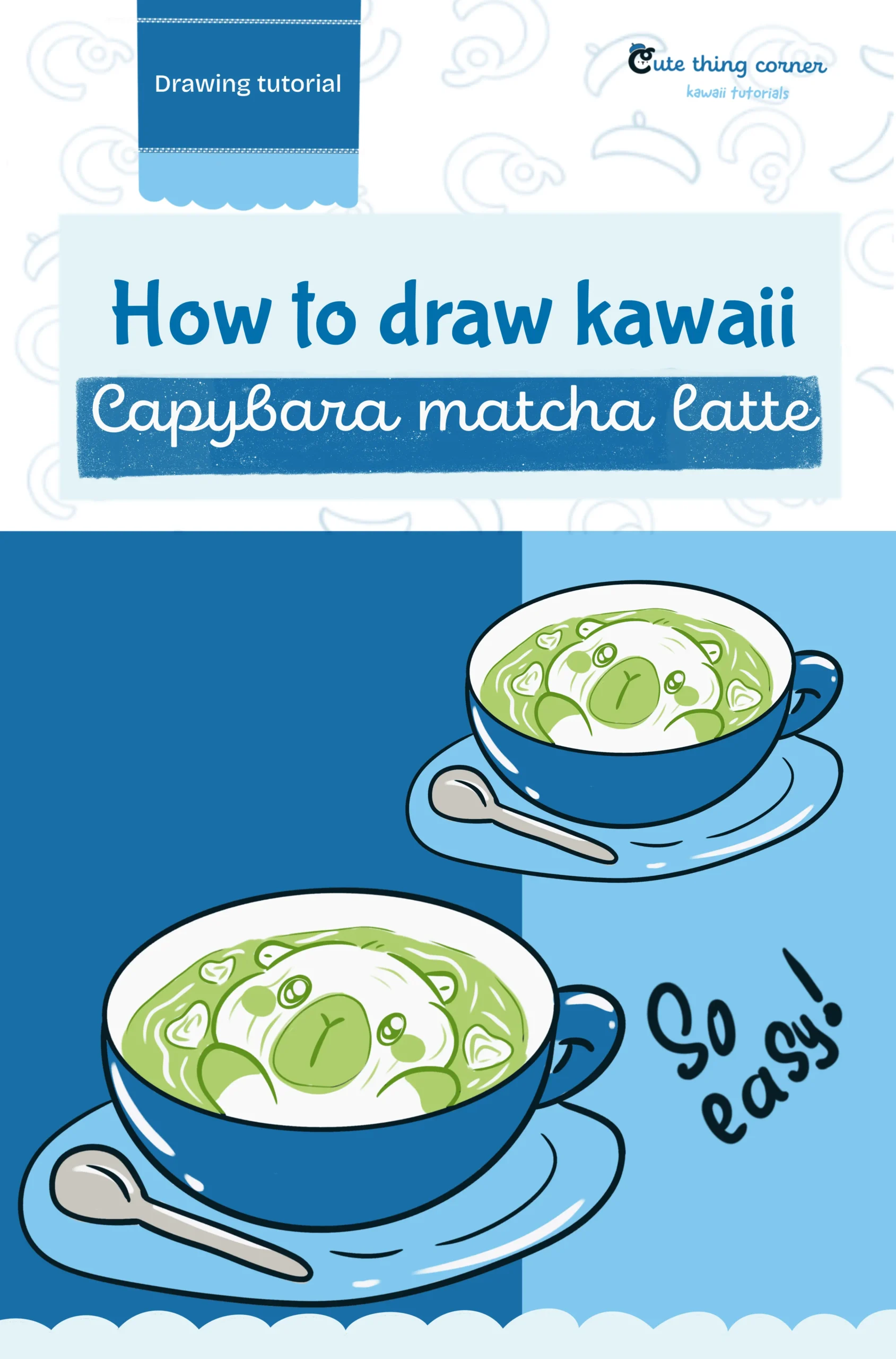 How to Draw Capybara Matcha Latte