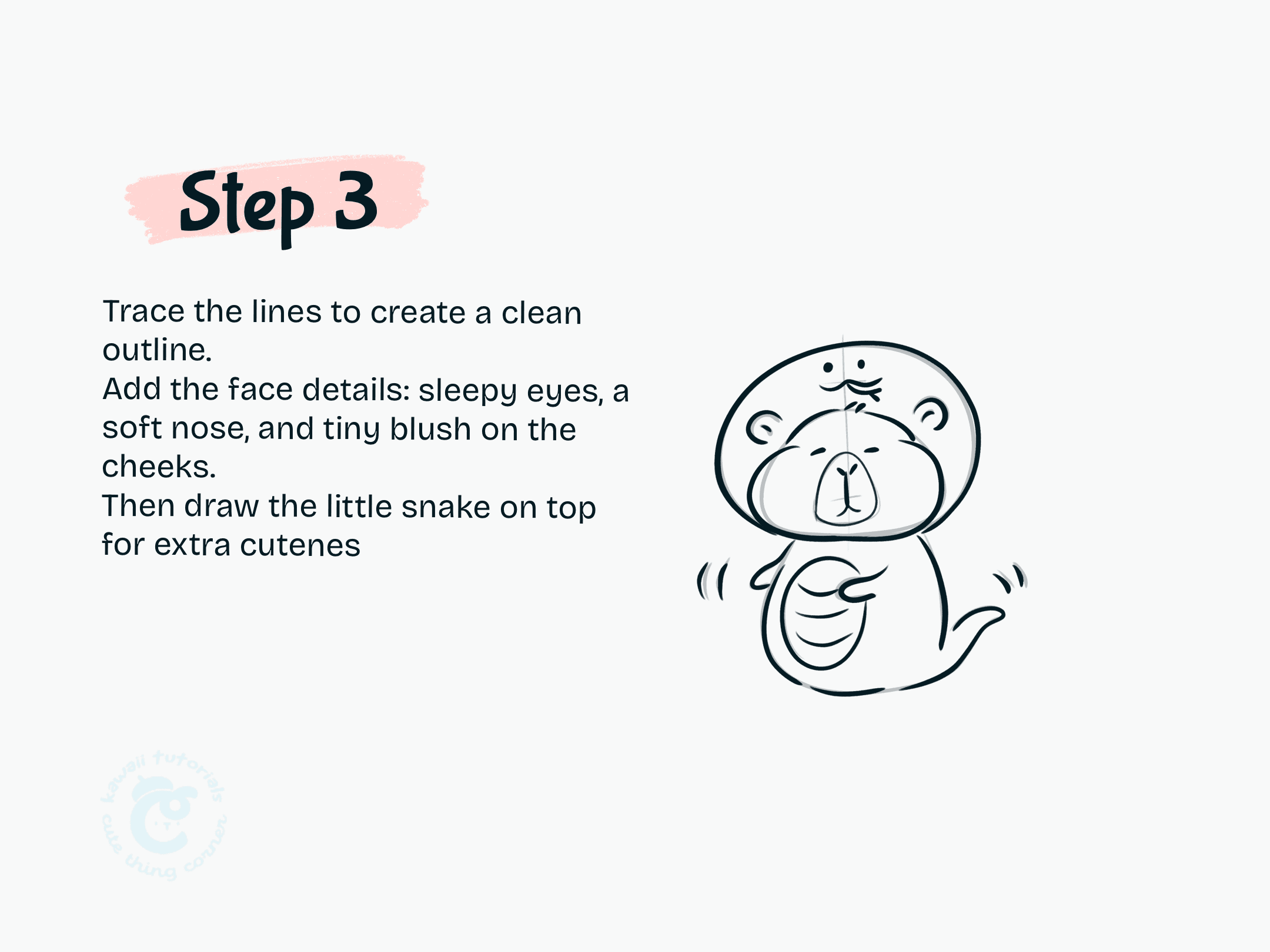 Trace the lines to create a clean outline.