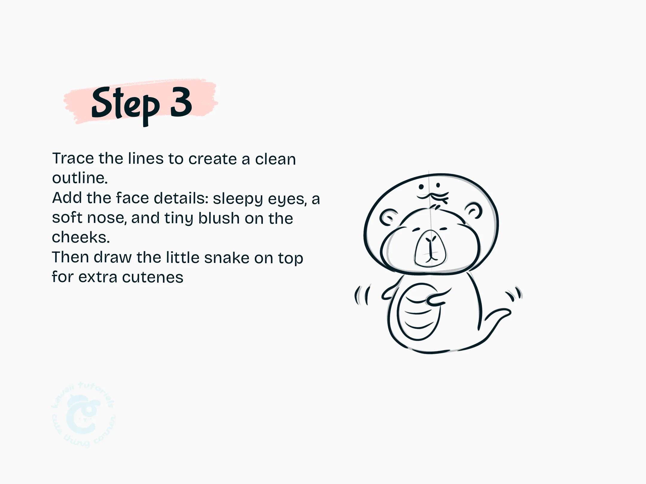 Trace the lines to create a clean outline.