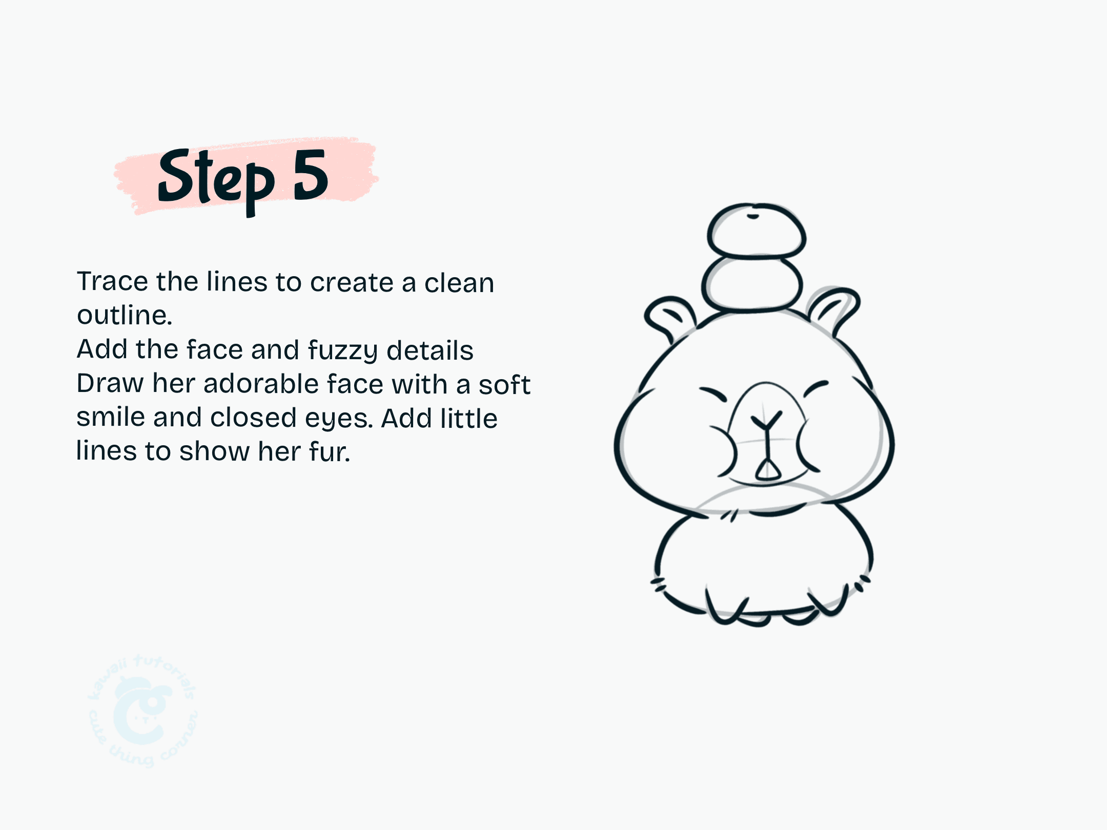 Trace the lines to create a clean outline.