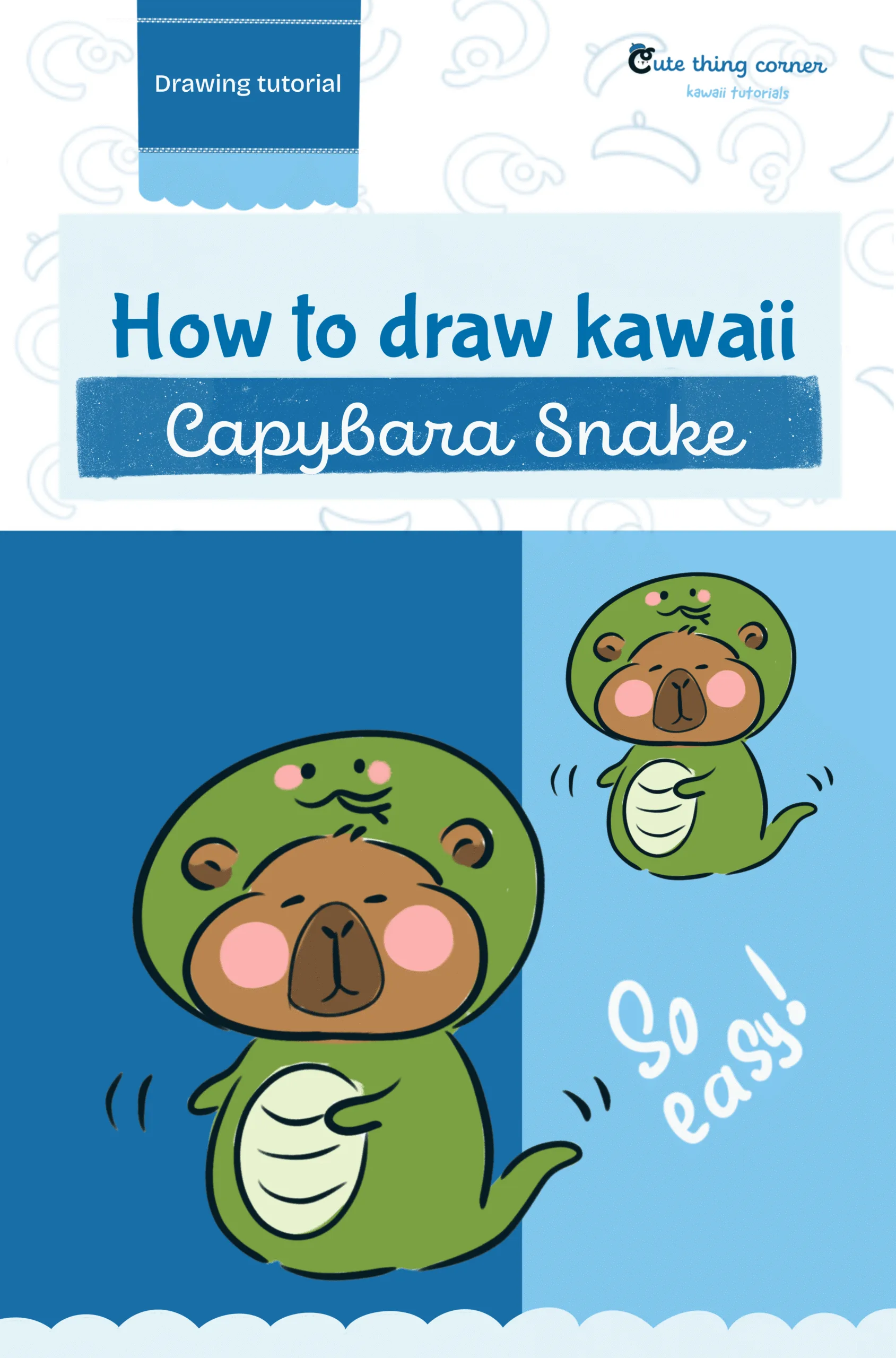 How to Draw Capybara with Snake Head (Step-by-step)
