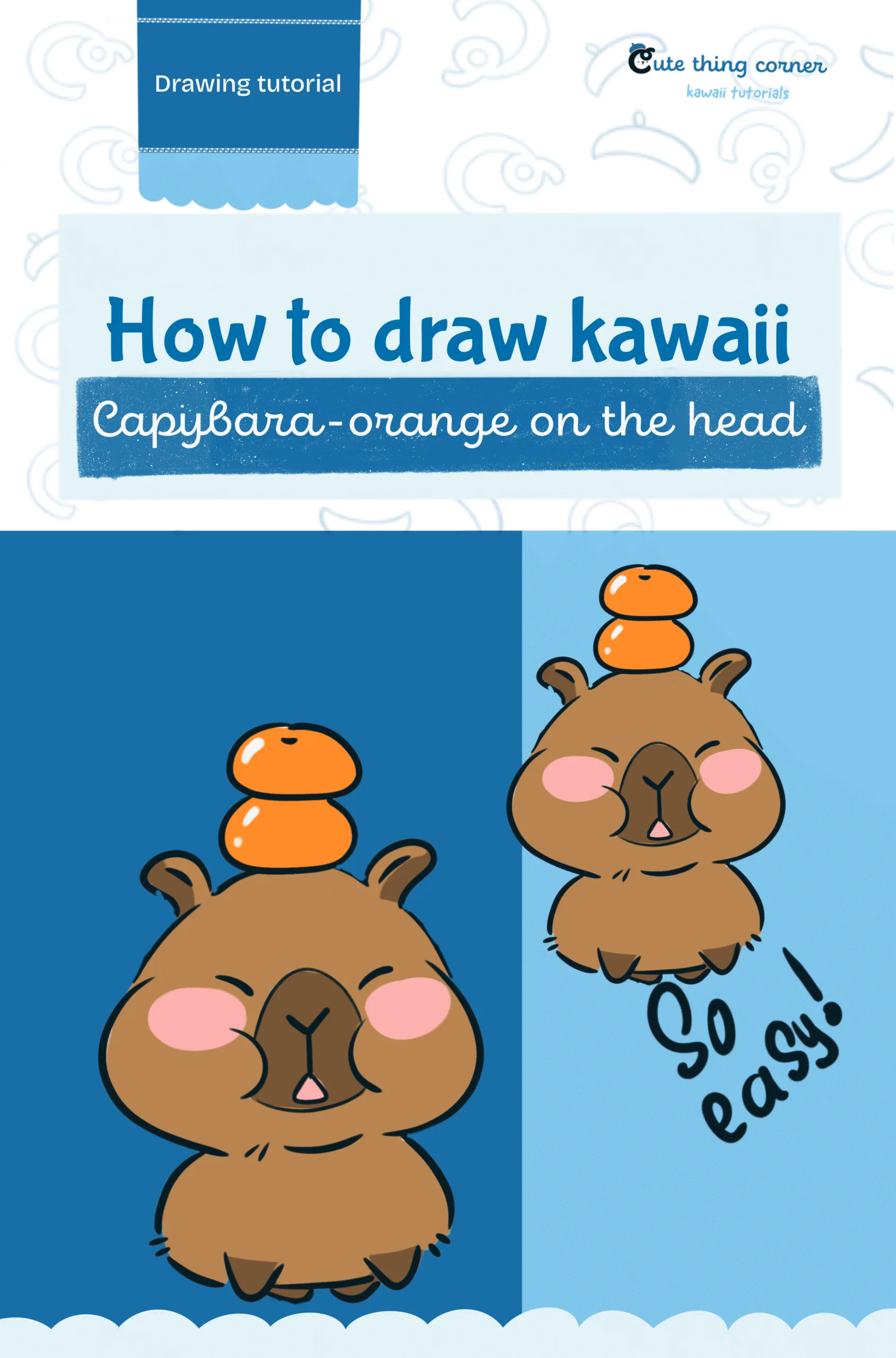 How to Draw Orange Capybara (Step-by-step)