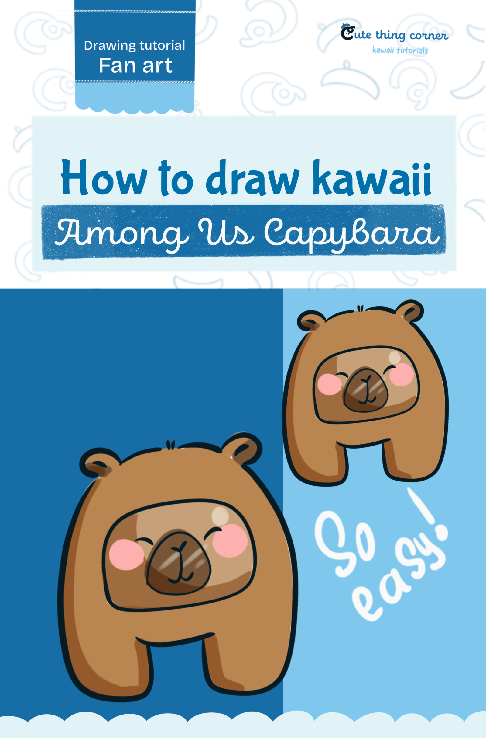 How to Draw a Kawaii Capybara Among Us