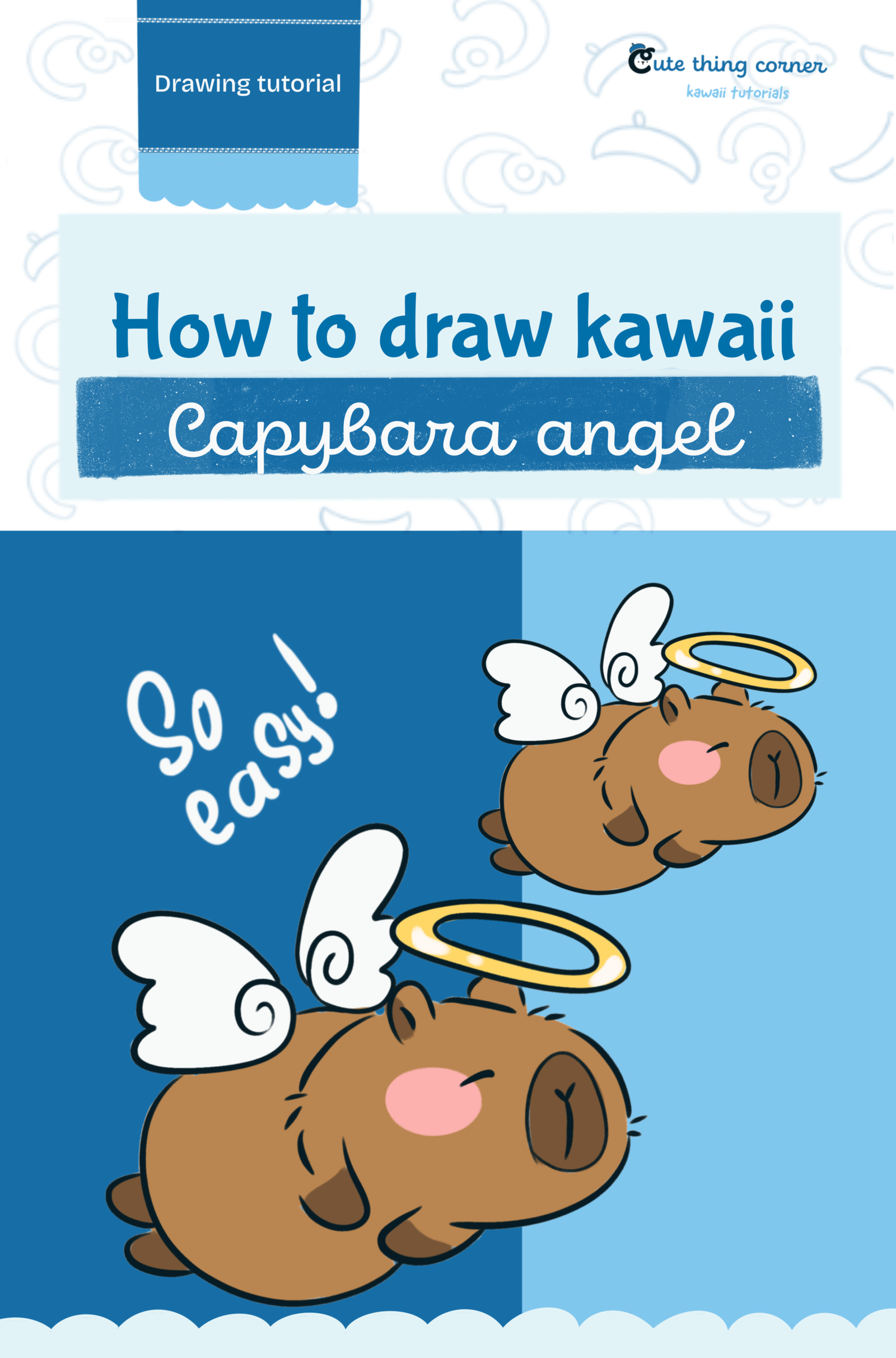 How to Draw a Kawaii Capybara Angel