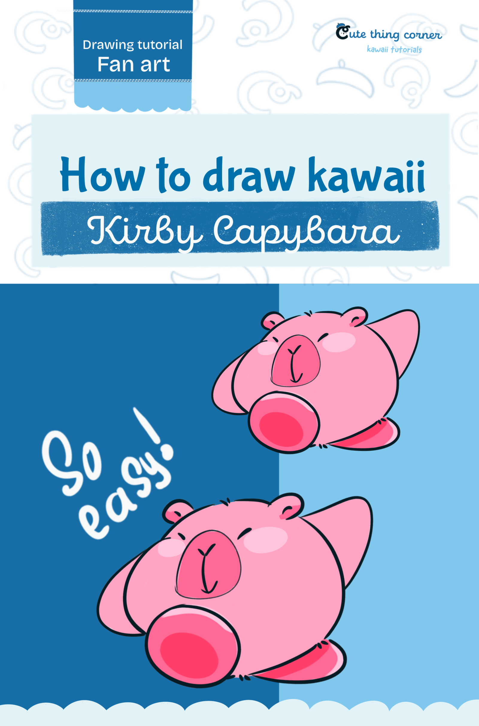 How to Draw a Kawaii Capybara Kirby