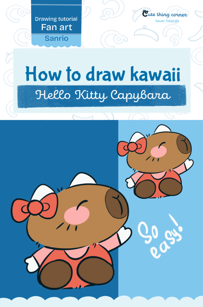 How to Draw a Kawaii Hello Kitty Capybara