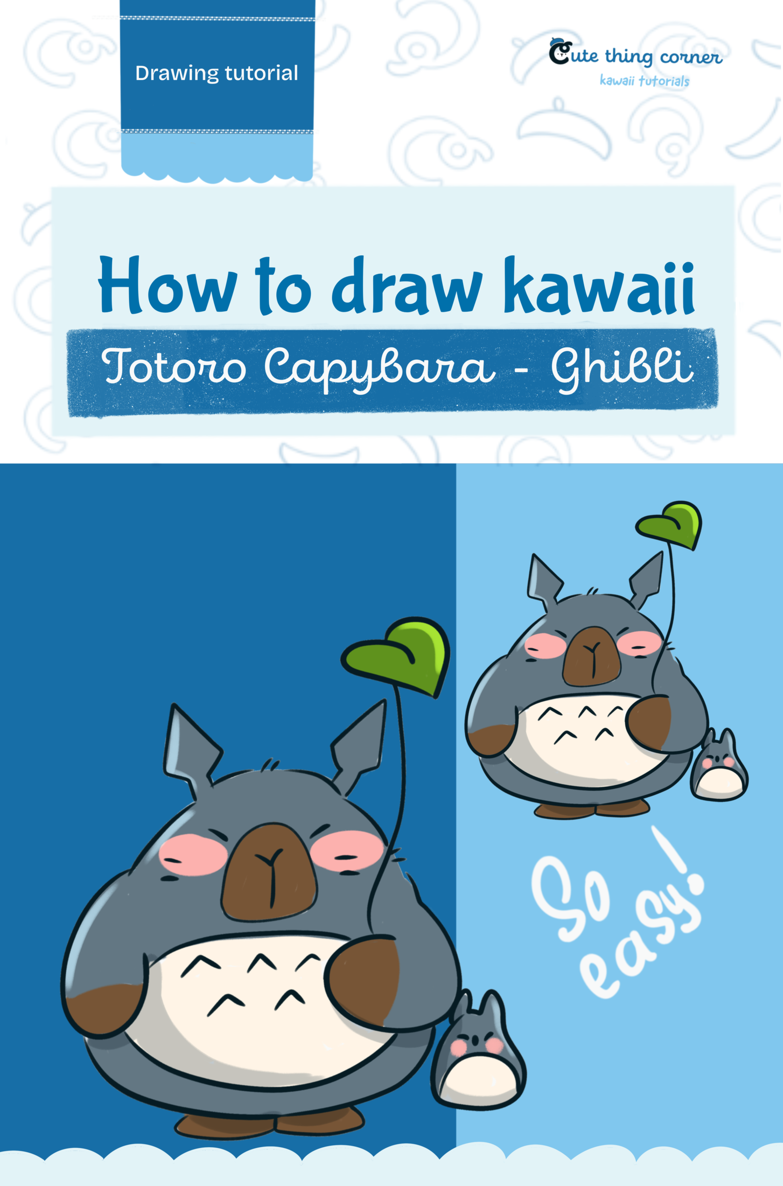 How to Draw a Kawaii Totoro Capybara (Ghibli Inspired)