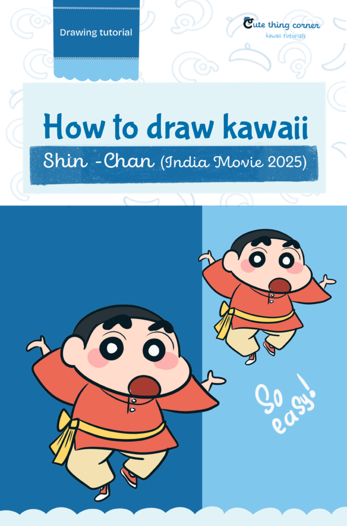 How to Draw Shin-Chan In India Movie (Easy Step-by-Step Drawing Tutorial)