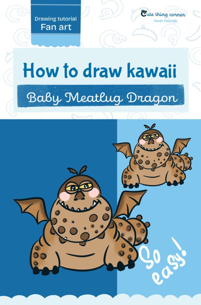 How to Draw Cute Baby Meatlug Dragon | Easy Step-by-Step Drawing Tutorial