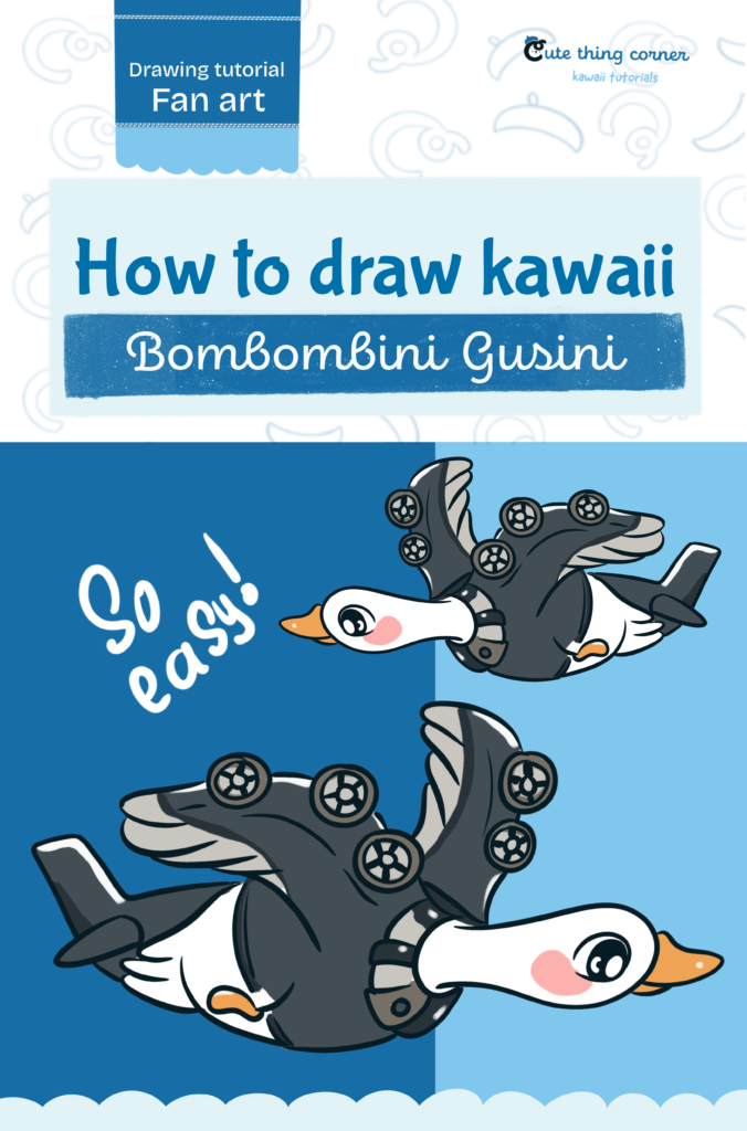 How to Draw Kawaii Bombombini Gusini | Easy Step-by-Step Drawing Tutorial