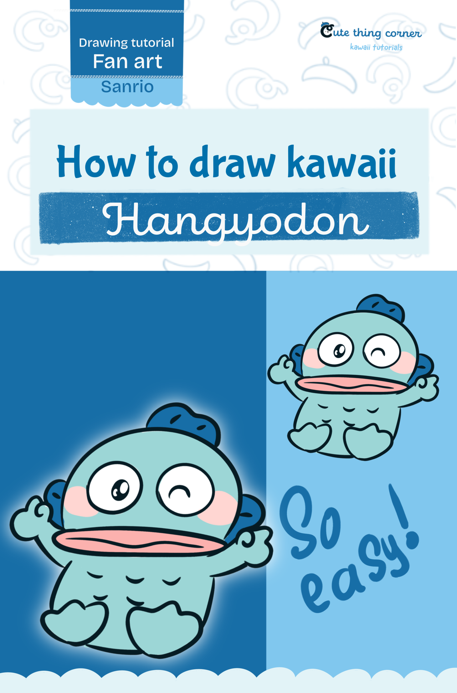 How to Draw Cute Hangyodon – Easy Step-by-Step Tutorial