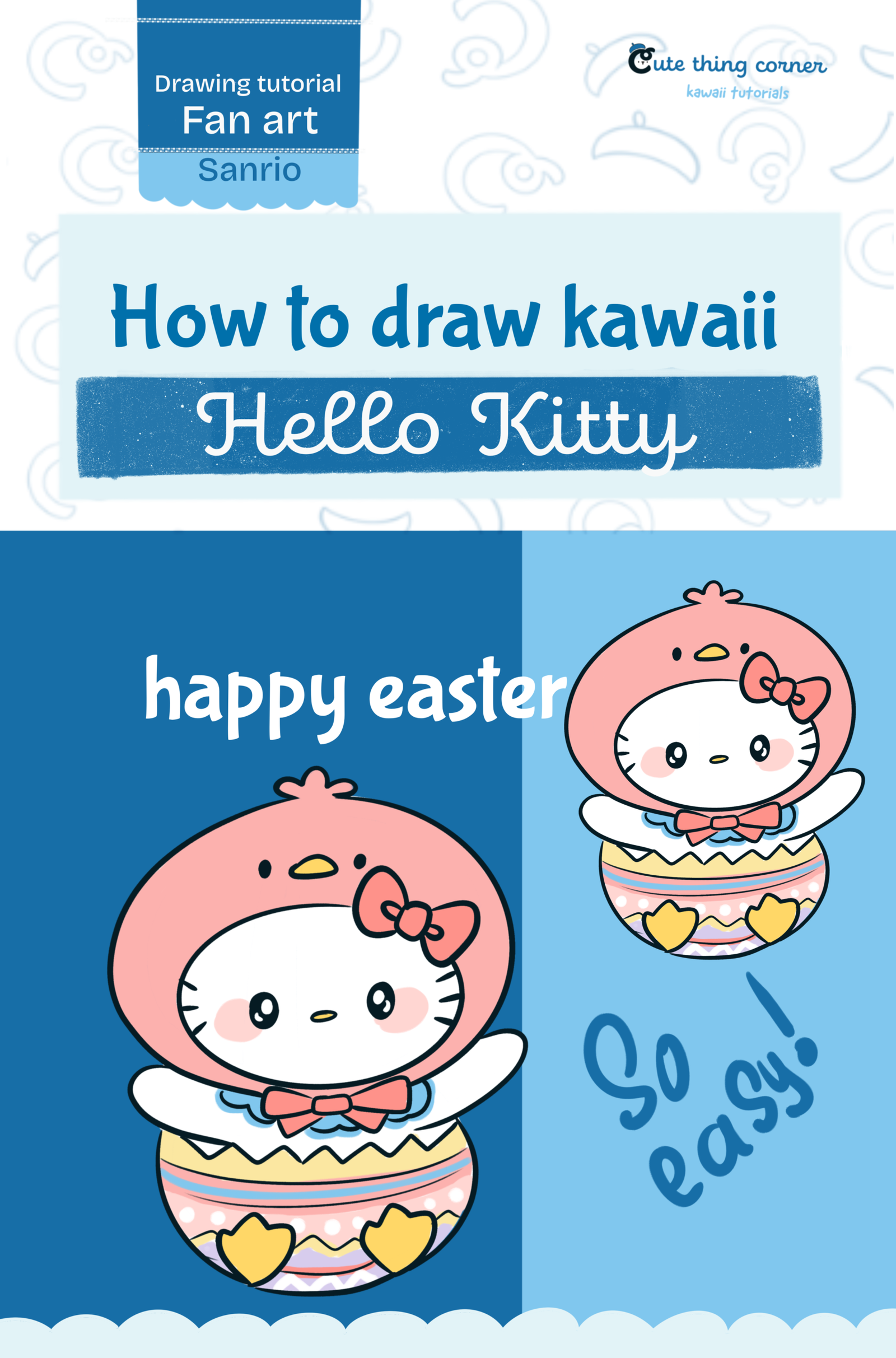 How to Draw Cute Hello Kitty Easter – Easy Step-by-Step Tutorial
