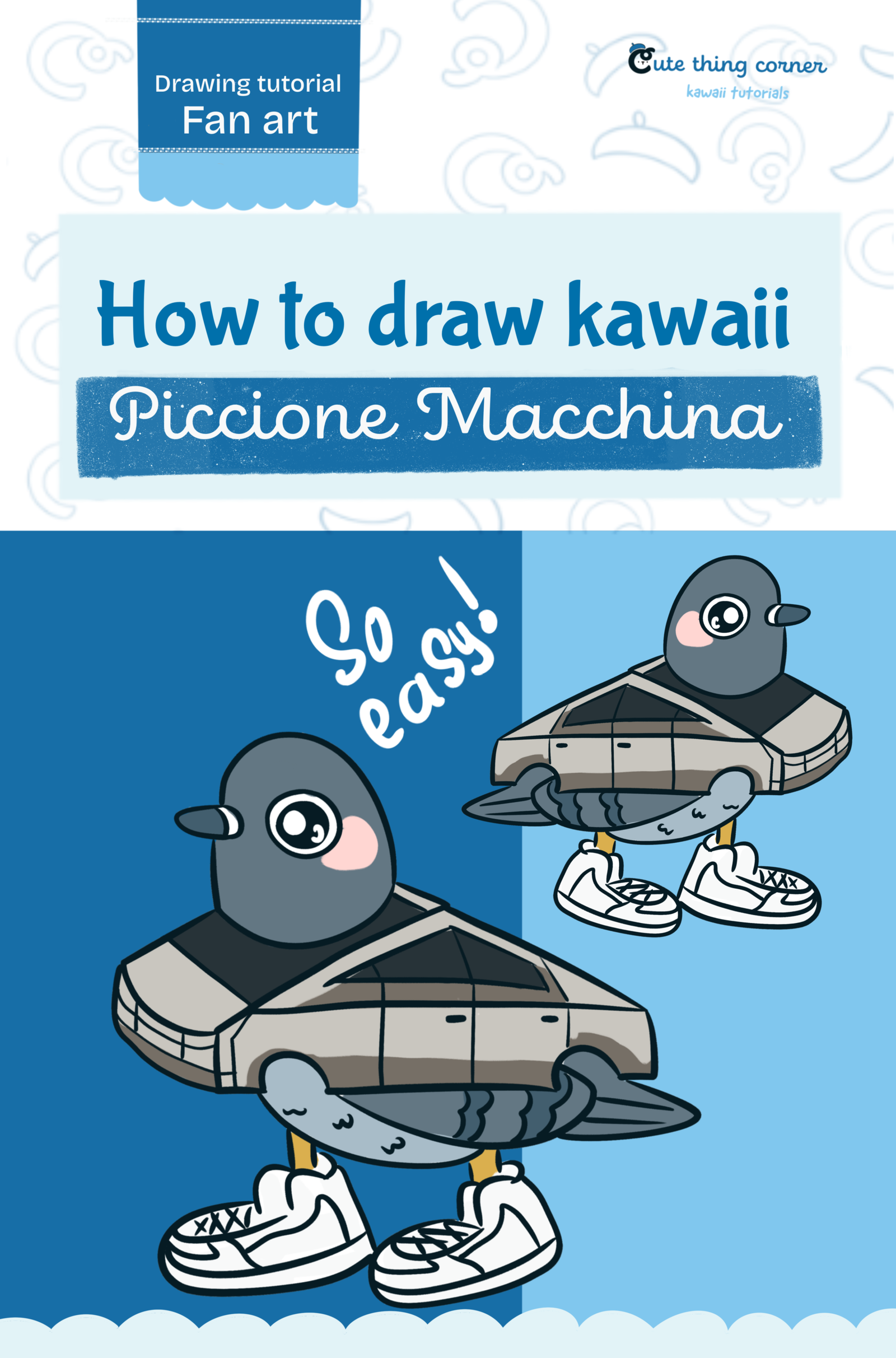How to Draw Cute Piccione Machine | Easy Step-by-Step Drawing Tutorial