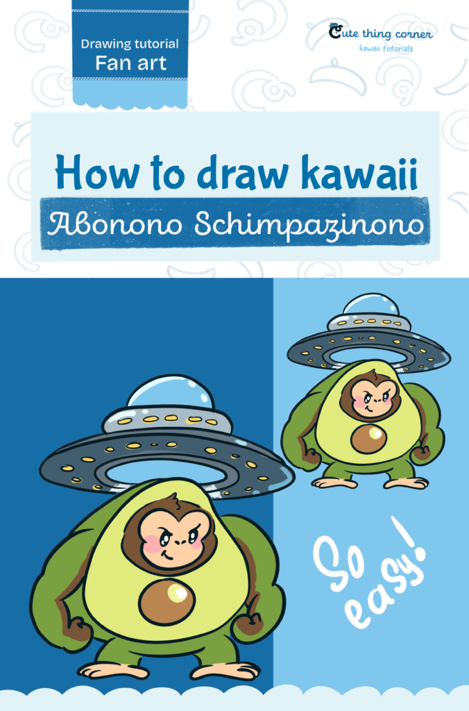 How to Draw Kawaii Abonono Schimpazinono | Easy Step-by-Step Drawing Tutorial